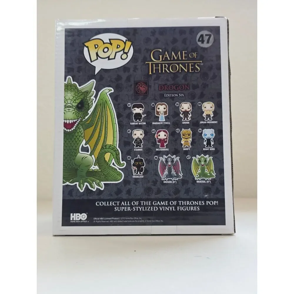 Funko POP! Television Game of Thrones Rhaegal Supersized #47 NOT MINT - Picture 5 of 7